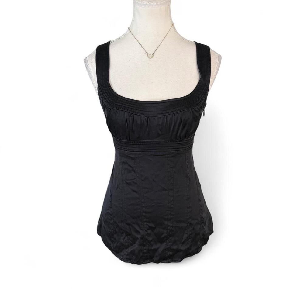 Bebe Silk Baby Doll Top In Black beautiful vintage top size small